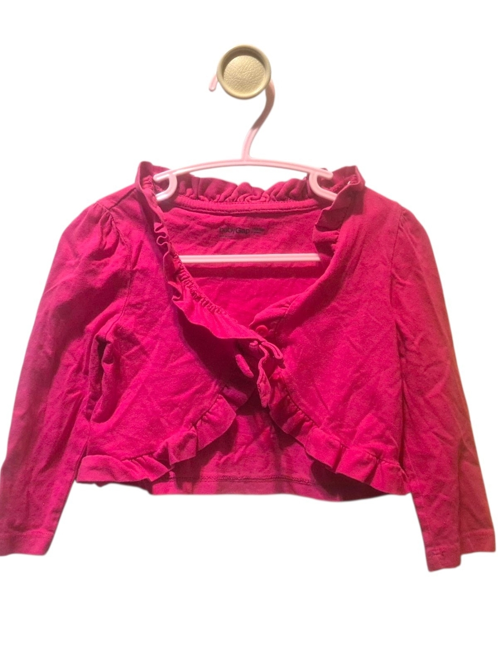 GAP Hot Pink Ruffle Cotton Bolero